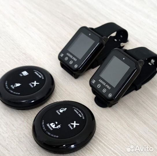 Кнопка вызова официанта с часами-пейджер Элит