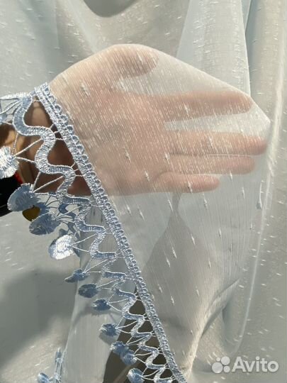 Тюль короткий на кухню