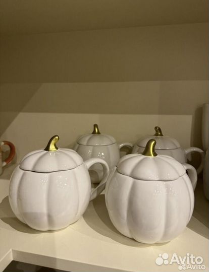 Кружка тыквы с крышкой новая