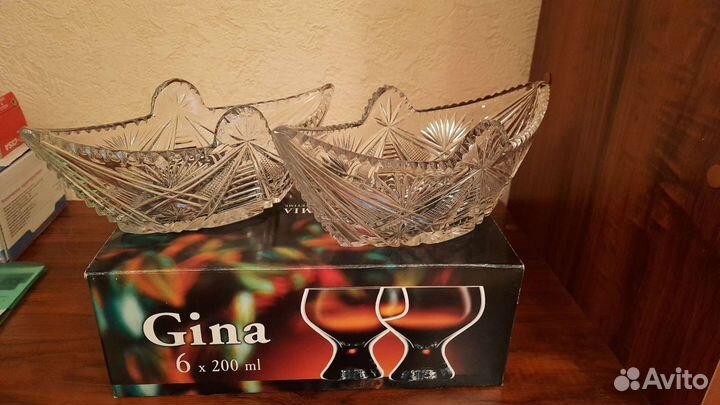 Хрустальная конфетница СССР