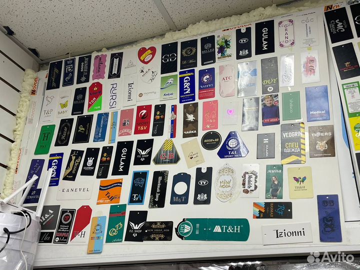 Печать бирок для одежды/ навесные картонные бирки