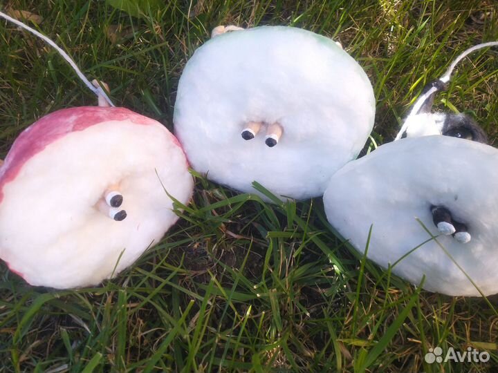 Ватные елочные игрушки девочка на качелях