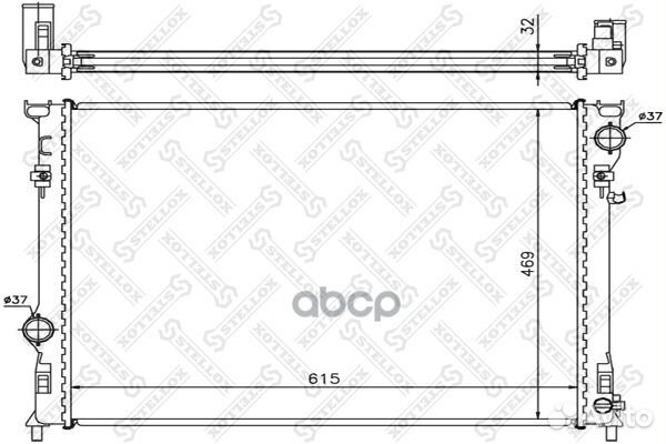 1025627SX радиатор системы охлаждения Chrysler
