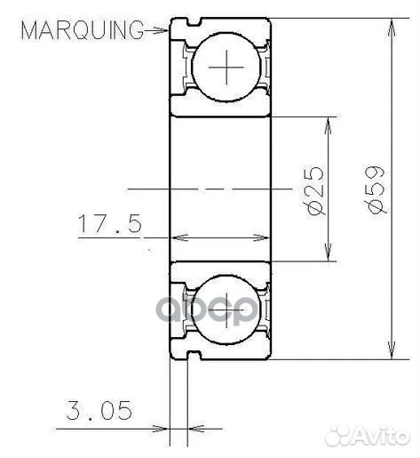 Подшипник коробки передач LADA largus/renault