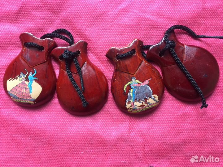 Кастаньеты из натурального твёрдого дерева Испания