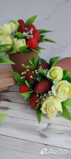 Букетики из мыла. Цветы