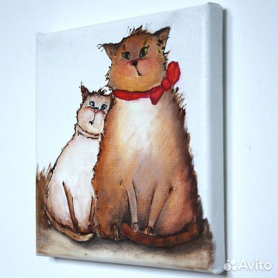Картины с котами Картины маслом на холсте