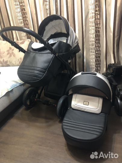 Коляска 2 в 1 adamex luciano Deluxe bleak edition