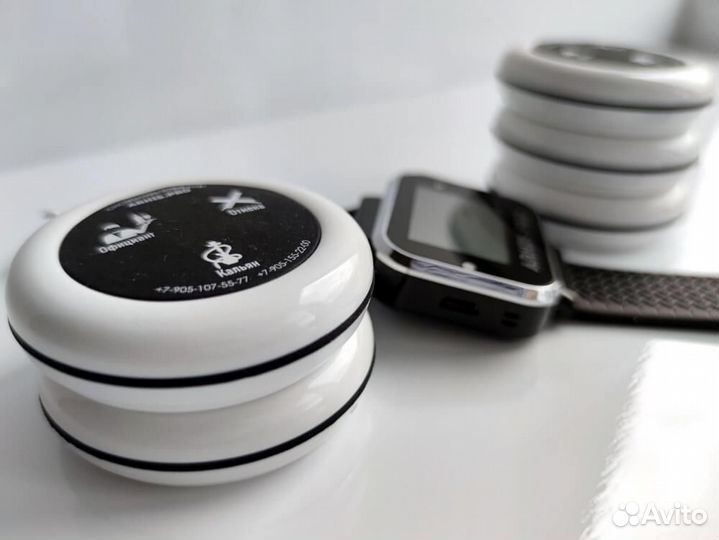 Кнопка вызова персонала и официанта, пейджер часы