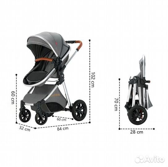 Детская коляска luxmom 3 в 1