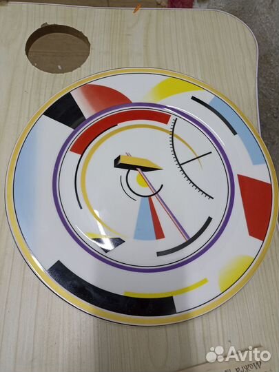 Плоская керамическая тарелка винтаж СССР