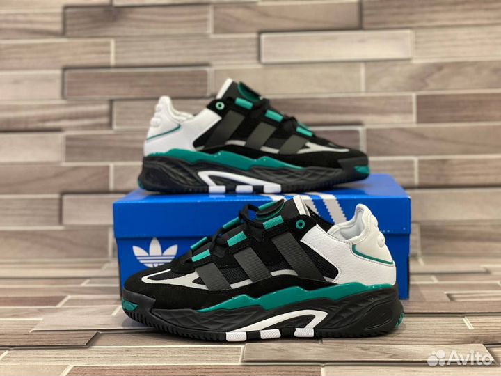 Кроссовки Adidas Niteball Black Green (36-45)