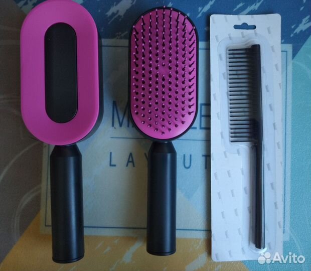 Расческа выпрямитель 3D самоощищающаяся с Гребнем
