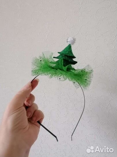 Ободок Елочка заколка Елка
