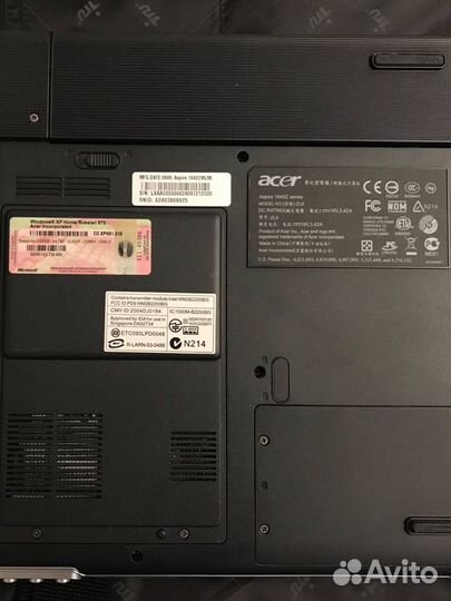 Ноутбук (на запчати) + сумка для ноутбука, Acer