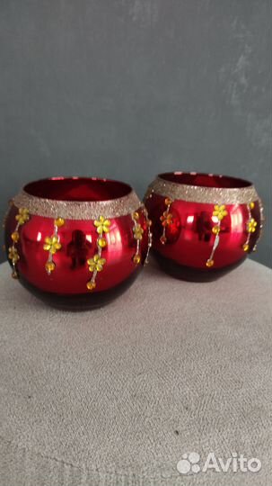 Стеклянные подсвечники