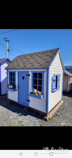 Детский игровой домик из дерева