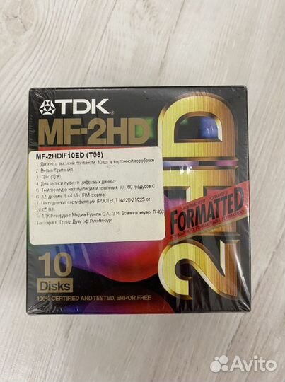 Дискеты TDK MF-2HD 10 шт
