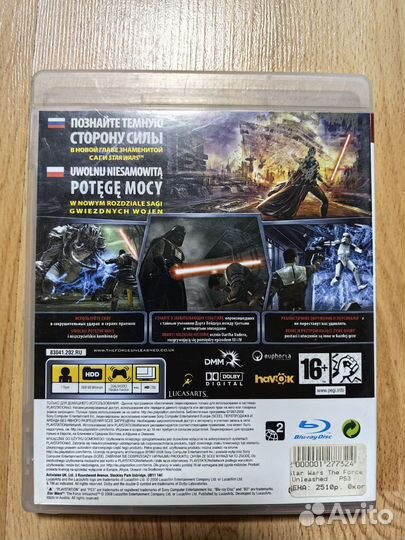 Star wars the force unleashed диск PS3