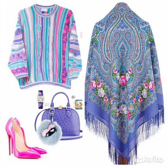 Павловопосадский шерстяной платок