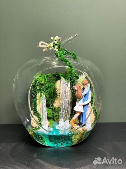 Флорариум моссариум Свадьба подарок миниатюра