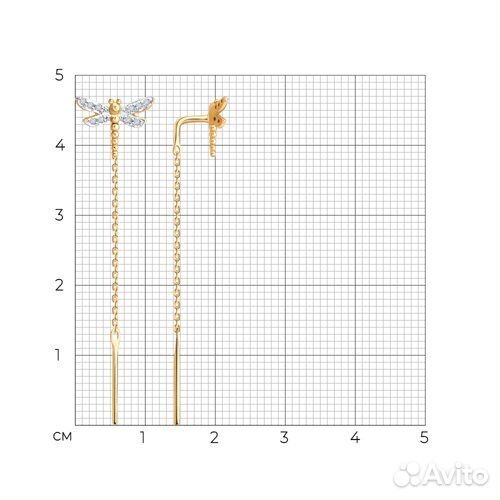 Серьги sokolov из золота, 1022489