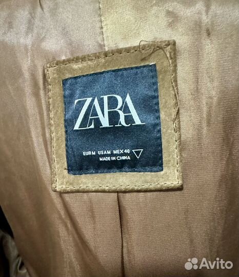 Куртка мужская zara замшевая 46-48