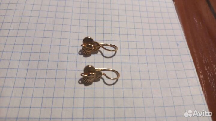 Золотые серьги 583 пробы