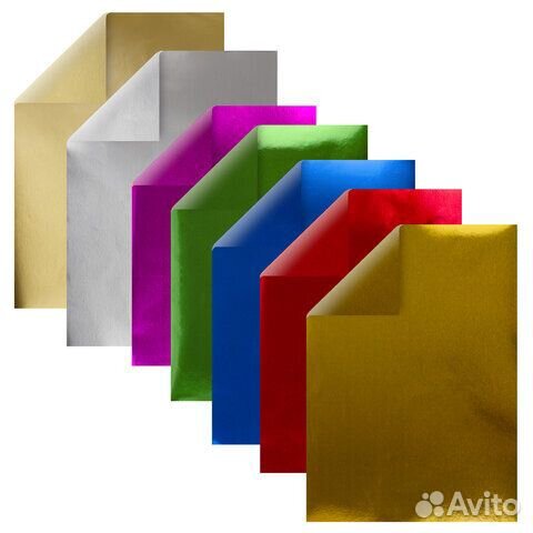 Цветная фольга А4 двусторонняя алюминиевая