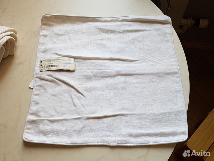 Лен zara home наволочки белая без принта