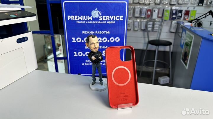 Чехол на iPhone 12 Pro Max Кожаный с MagSafe и Ани
