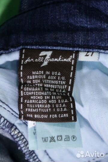 Джинсы 7 for all mankind W27 L34 21673