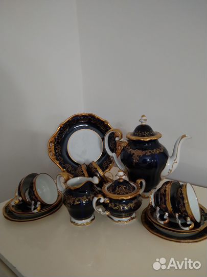 Сервиз чайный, кобальт, Weimar, Katharina, гдр