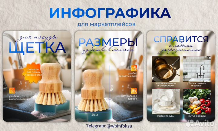 Инфографика для маркетплейсов, соц.сетей