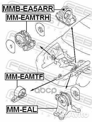 Сайлентблок mitsubishi galant -06 подушки двига