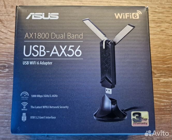 Wi-Fi адаптер asus USB-AX56