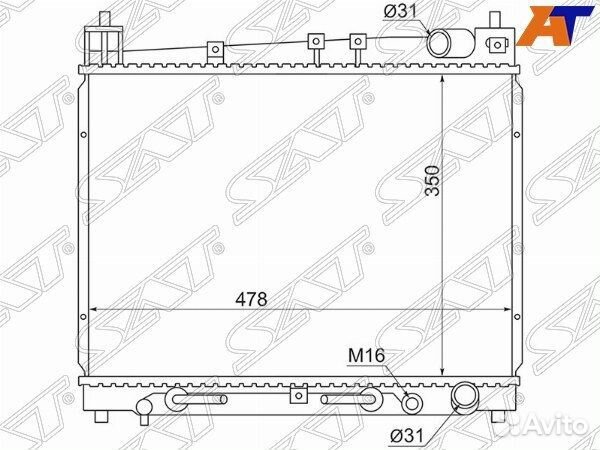 Радиатор toyota yaris/echo/platz/funcargo/Bb/IS