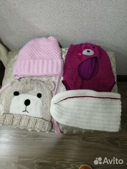 Шапочки, штанишки для девочки на3-4 г