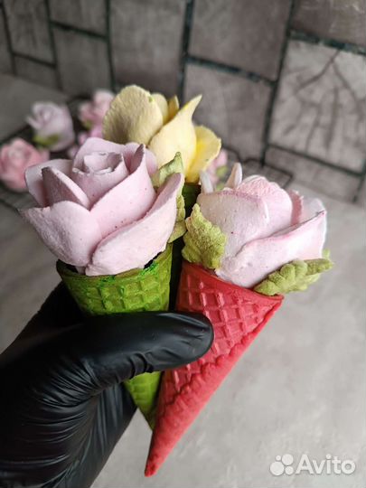 Зефир в рожке на день рождения