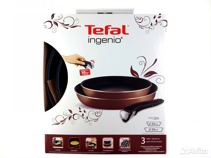 Сковорода Tefal Easy, Natural Cook, Ingenio Daily