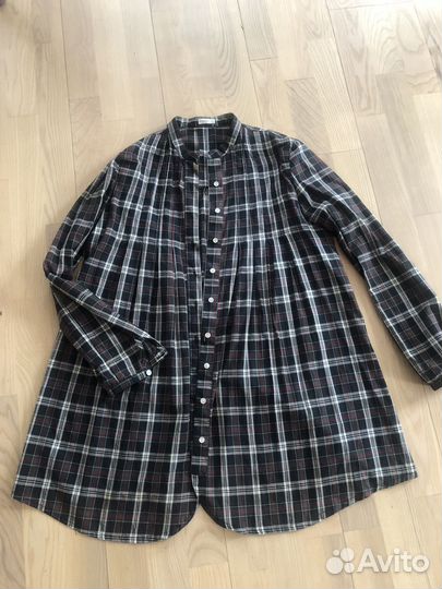 Рубашка в клетку женская 46