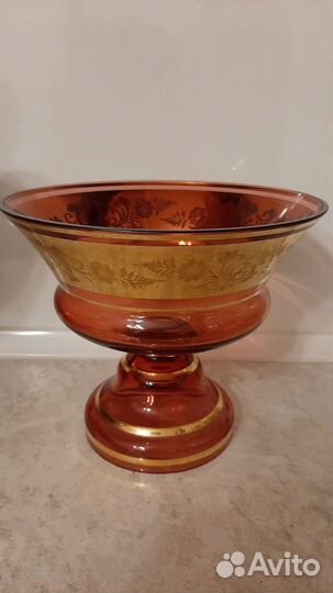 Ваза для фруктов,Богемия