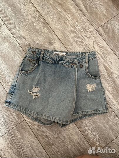 Шорты- юбка джинс Zara