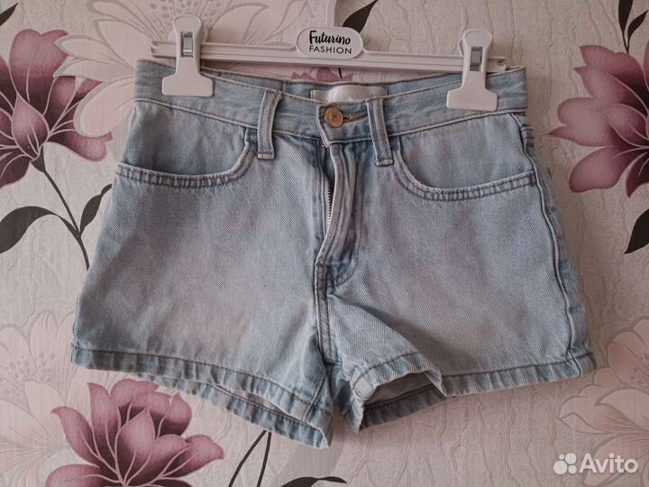 Джинсы и шорты на девочку 134