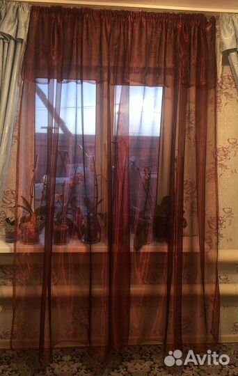 Тюль с ламбрикеном новая