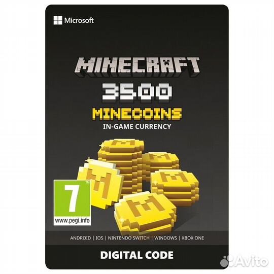 Карта Minecraft Minecoins 1720/3500 Паки глобал