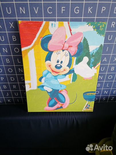 Картина для детской angry birds, minnie mouse