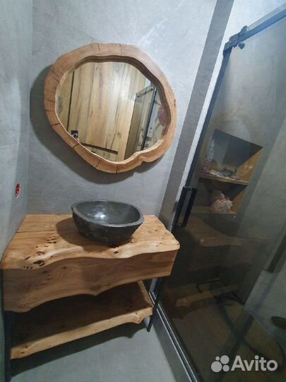 Зеркало лофт массив