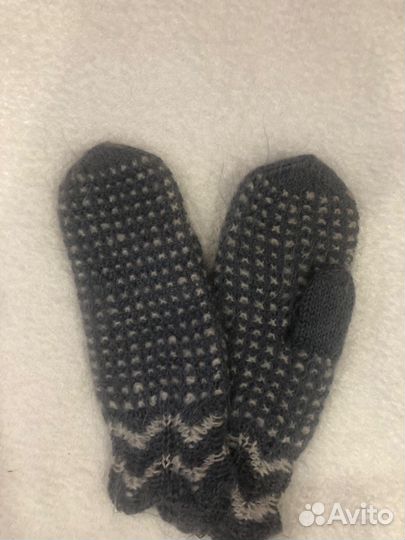 Новые пуховые варежки