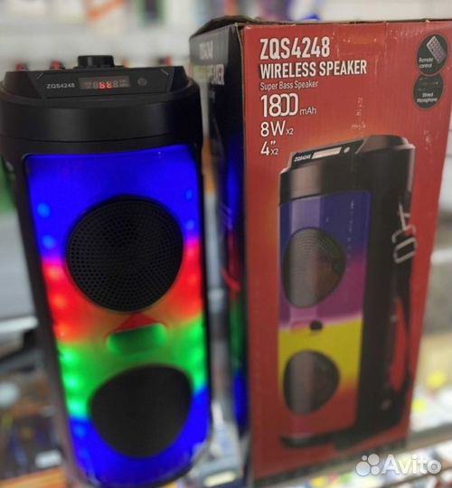 Портативная колонка ZQS 4248+микрофон